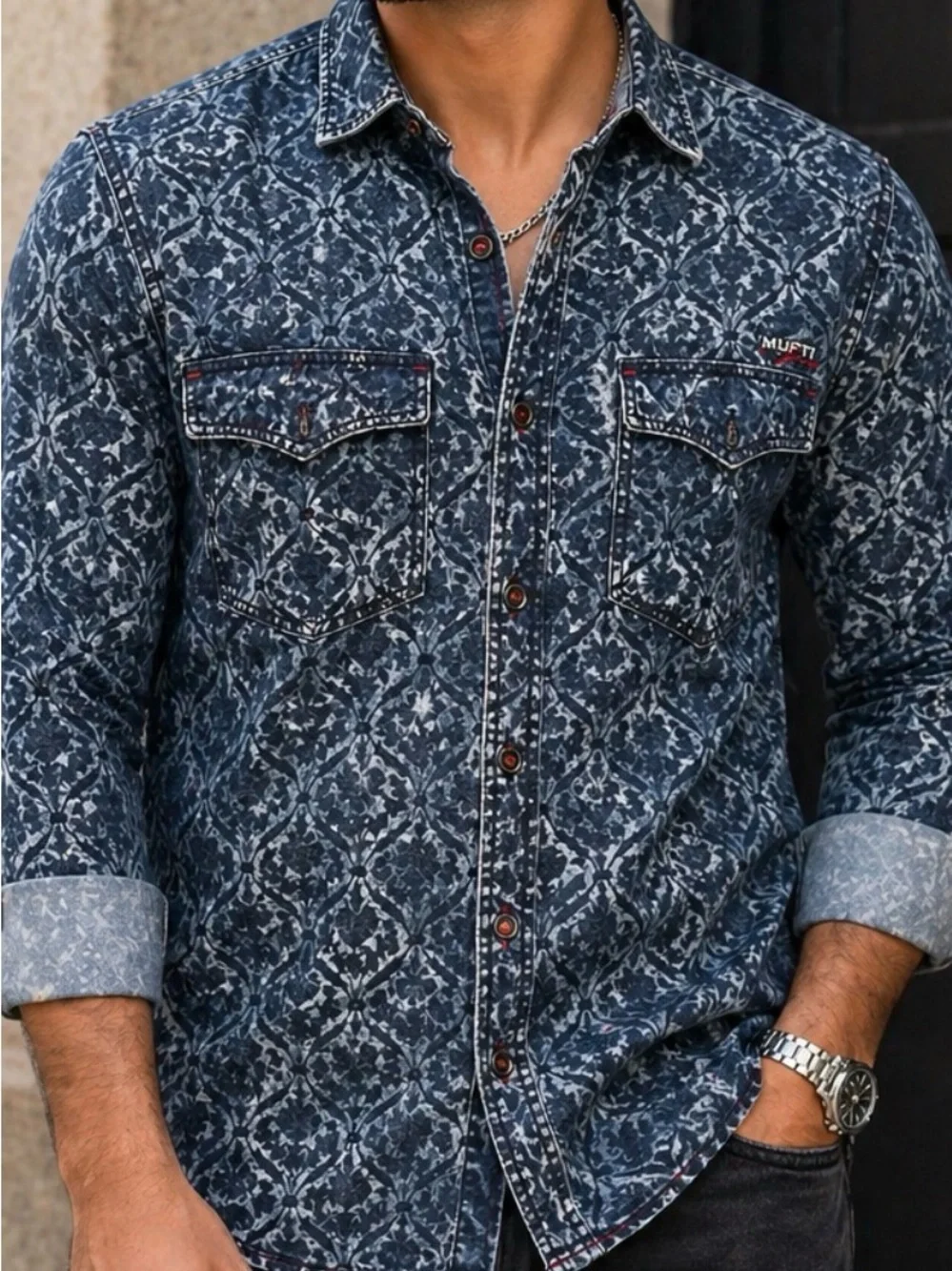 mufti jeans printed